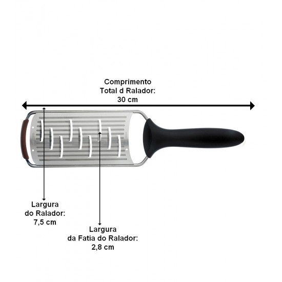 Ralador e Fatiador 30cm Surface Glide Technology Aço Inox Cuisipro